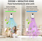 Ozone & Negative Ion, 99% Odor Eliminator for Strong Odors, Cat Litter Box Deodorizer, Air Ionizers for Dog Poop Odor Removal, for Toilet, Wardrobe, Shoe Closet, Garage, Room, Cabinet, White