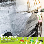 Short Pressure Washer Gun with Foam Cannon,High Pressure Wash Foam Gun with 1/4 Inch Quick Connector,5 Pressure Washer Nozzle Tip