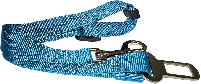 Furhaven Adjustable Pet Seat Belt for Cars & Standard Vehicles - Lagoon Blue, One Size