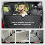 REEVAA Dog Truck Seat Cover for Back Seat, Hard Bottom Dog Hammock for Car, Pet Bed Extender for 2-4 Large Dogs, Waterproof Seat Protector, Universal XL Size Fits for Crew Cab Truck/SUV, Black