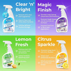 Hygea Natural Cleaning Supplies Kit All Purpose Cleaners, Citrus Degreaser, Floor and Tile Cleaner, Window, Glass and Mirror Cleaner- No Harsh Chemicals, Family safe - 4 Pack 24 oz Sprays