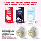 Sanrio Hello Kitty Car Air Freshener Scented Oil Pod Refills, Hello Kitty and Friends Cute Car Accessories for Women, Tropical Fruit, 2ct