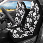 Skull Floral Car Seat Covers Set of 2 Breathable Universal Vehicle Front Seats Interior Protector Easy to Install Interior Protection Suitable Fits Most Car Auto SUV Sedan Truck