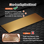 Hard Bottom Dog Car Seat Cover for Back Seat – Waterproof Nonslip Hammock Extender for Trucks & SUVs, Heavy Duty Pet Protector, Black Oxford Fabric