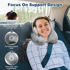 Travel Pillow 100% Pure Comfortable U Shape Memory Foam Pillows Neck and Head Support Portable Travel Neck Pillow Suitable for Planes Airplane for Traveling,Train,Self-Drivingng Car,(Grey)