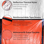 6 Pack Emergency Survival Sleeping Bags, Thermal Bivy Sack Blanket, Lightweight Portable Nylon Sack with Whistle, Aluminized PE Survival Gear Supplies for Camping Hiking, Outdoor Adventure