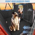 Back Seat Extender for Dogs Truck-Large Space, High Barrier Truck Dog Seat Cover Hold 420lb, Waterproof Pet Dog Hammock for Crew Cab Trucks F150, RAM1500, Sierra, Tundra, Silverado, Black