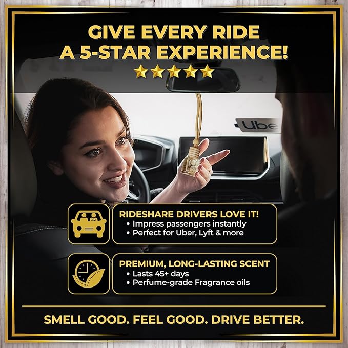 Urban Naturals Savage One Car Air Freshener for Men | Long Lasting Perfume Car Fresheners with Sauvage Fragrance | Hanging Diffuser with Vent Clip | Odor Eliminating Technology | Made in USA (3 Pack)