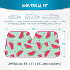 BDK Fresh Watermelons Front Windshield Sunshade Accordion Folding Style Auto Shade for Car Truck SUV Van Blocks UV Rays Sun Visor Protector Easy Setup Keeps Your Vehicle Cool - 58 x 27 inches