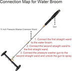 Tool Daily Dual-Function Undercarriage Cleaner,Surface Cleaner for Pressure Washer, 16 Inch, Underbody Car Wash Water Broom with 3 Pieces Extension Wand, 4000 PSI