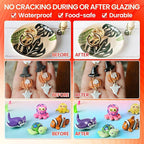Clay Glaze, Gloss Varnish for Air Dry Clay Waterproof, Polymer Clay Glaze, Non-Toxic & Anti-Cracking, High Gloss for Air Dry Clay, Polymer Clay, Oven Baked Clay, Pottery Clay, Ceramic Clay