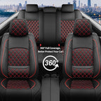 Fit TLX Car Seat Covers for Acura TLX 2014-2025 2026 - Premium Leather, Waterproof, All-Weather, Airbag Compatible, Anti-Slip, Breathable, Easy Install, Seat Protectors, Full Set, Redline