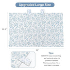 SERAPHY 100% Muslin Cotton Car Seat Covers for Babies - Universal, Breathable Canopies for Boys and Girls - Soft Summer Car Seat Cover - Blue Flowers