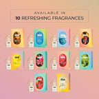 Evair Combo Pack of Car Air Freshener with Essential Oils Fragrances Black Amber, Ocean Rush & English Rose in Glass Bottle with Wooden Diffuser Lid | Each 10 ml- Pack of 3