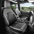 Red Rain Ford Leather Auto Seat Cushion Customized Fit for Ford Bronco Seat Cover 4 Door 2025 2024 2023 2022 2021 Black and Grey Interior Accessories (Bronco 4Door-Black+Grey)