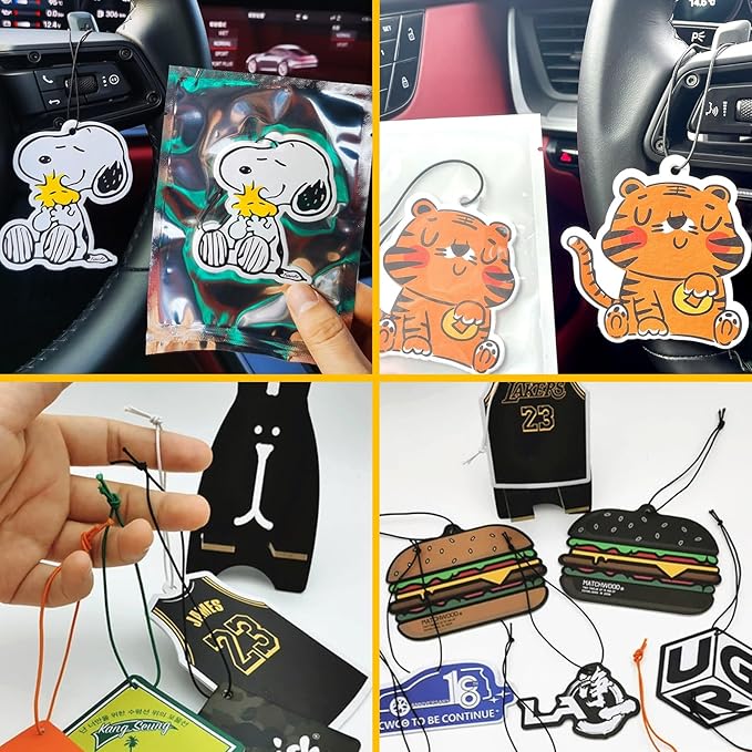 Custom Air Freshener for Car,Double Side Photo Personalized Car Air Freshener Various Scents for Car, Office, Wardrobe, Bathroom (Pack of 6, Personalization)