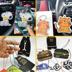 Custom Air Freshener for Car,Double Side Photo Personalized Car Air Freshener Various Scents for Car, Office, Wardrobe, Bathroom (Pack of 9, Personalization)
