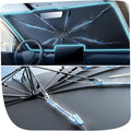 Upgraded Nmoiss Windshield Sun Visor [Ice Rib] High Speed Cooling 99% UV Blocking Protects Car from Sun and Heat Damage, Keeps Cool and Protects Interior Small (52" L x 31" W)