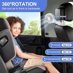 WiHoo Portable Stroller Fan, 11H Ultra-long Battery Life 3 Speed 360°Rotate, USB Rechargeable or Battery Operated Cooling Clip On Personal Fan for Baby Crib Travel Car Seat White