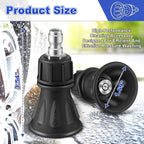 Dreyoo Pressure Washer Nozzle Guard, Durable Stainless Steel Power Washer Tips with Rubberized Protection, 1/4" Male Quick Connect, High Efficiency Cleaning(2 Pack,40 Degree with 4.0 Orifice)