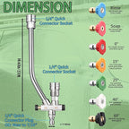 Foam Cannon for Pressure Washer with Dual Connector, Balabulala Car Foam Cannon with dual adapter, M22 and 1/4" Quick Connect,4200 PSI
