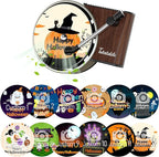 Personalized Customized Photo Car Air Freshener，Double Sided Customized Car Fresheners，Custom Air Fresheners With Picture for Boyfriend、Dad、Mom、Music Lovers. (12pcs Halloween)