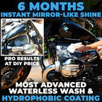 Flowgenix™ Waterless Car Wash Spray - Grand Finale - Motorcycle Cleaner & Car Wax Spray Polish (8 oz) - Ceramic Coating - Incl. 2 Microfiber Towels - Quick Detailer Spray (3-Pack)