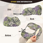 Large Wildflower Purple Portable U-Shape Travel Pillow for car Travel kit Sleeping Lumbar Support