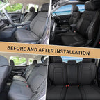 AOMSAZTO Custom Fit Seat Covers for Honda HRV EX-L 2023 2024 2025 2026 -Premium Faux Leather Full Set - Black