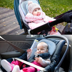 Infant Carseat Insert, 2-in-1 Reversible Baby Car Seat Cushion for Newborn Toddler Head & Body Support Car Seat Pad for Carseats, Strollers, Swings, Bouncers