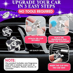 2 Pcs Car Air Freshener Vent Clip Set - Camellia Car Vent Clips Cute Auto Accessories for Women Interior Cute Decor Flower Vehicle Accessories