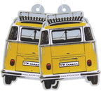 BRISA VW Collection Volkswagen Air Freshener, Room Freshener, Deodorizer for Cars T1 Bus Campervan Motif (Citrus/Yellow/Set of 2)