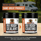 BEEST RV Roof Coating White, 1 Gallon Covers up to 50 sq ft (2 Coats), Solar Reflective & Waterproof Sealant| Elastomeric Leak Repair Coating, Liquid Rubber RV Roof Sealant for Trailers, Camper & More