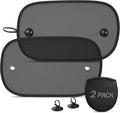 Car Sun Shade, 2 Pack Window Shade for Baby Universal Cling Sunshade for Side Window Sun Glare and UV Protection for Kids/Adults/Pets - 20''x12'' Fits 98% Cars(Suction Cup Stick)