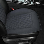 West Llama Linen Car Seat Covers-Breathable & Soft-Front Car Seat Protector Universal Fit 90% Cars,SUVs,Trucks,Diamond Pattern-1Piece,Black
