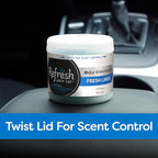 Refresh Your Car Scented Gel Car Air Freshener, Fresh Linen Car Scent