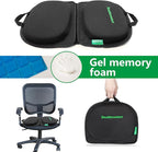 Small Travel Seat Cushion,Gel Memory Foam Seat Cushion,Supportive Butt Pillow,Portable and Foldable for Long Sitting Hours on Stadium Airplane Car Seat
