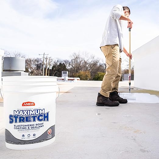 AMES RESEARCH LABORATORIES MSS1 Maximum Stretch Roof Coating, 1 Gallon, White