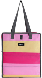 PackIt Freezable Grocery Tote, with EcoFreeze Technology, Foldable, Reusable, Zip Closure, Dual Handles