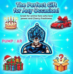 PumpCar car air freshener 2-piece double-sided Goku SSJ hanging cherry-scented anime dragon for rearview mirror Car Interior Accessories Household Gifts