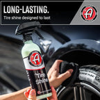 Adam's Polishes Tire Shine Combo - Spray Tire Dressing W/ SiO2 For Non Greasy Car Detailing | Use W/Tire Applicator After Tire Cleaner & Wheel Cleaner | Gives A Ceramic Coating Car Wax