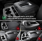 Center Console Cover Compatible with Chevy Silverado 2014 2015 2016 2017 2018 with 40/20/40 Jump Seat Console, Armrest Cover Protector for Middle Console, Car Accessories