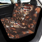 KEIAHUAN American Flag Deer Car Seat Covers for SUV/Sedan/Truck/Van Universal Fit Front and Rear Split Bench Seat Cover Set Soft and Stretchy Auto Interior Accessories Decoration