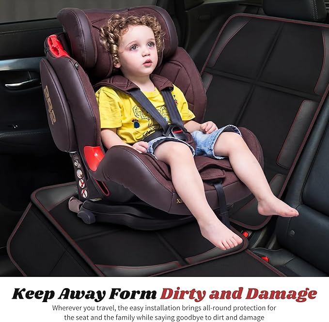 Upgraded Car Seat Protector for Child Car Seat Protector Under Baby Car Seat,3 Sides Extended Car Seat Cover Waterproof Pet Car Seat Cover for Dog,Thick Universal Durable