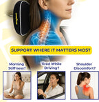 Goodyear Car Neck Pillow, Soft Memory Foam Headrest Pillow for Driving, Ergonomic Car Seat Headrest Cushion with Adjustable Strap, Breathable & Removable Cover, Neck Pain Relief, Black