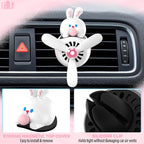 White Rabbit Pilot Car Air Freshener Vent Clip – Airplane Car Freshener | Easy Clip-On, ABS+PP | Rotating Propeller for Eliminating Odors, Long-Lasting Fragrance & Fun Addition to Your Vehicle