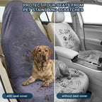 Car Seat Towel Cover, 2pcs Universal Front Seat Protector for Cars, SUVs and Trucks, Sweat Towel Car Seat Cover for Gym, Yoga, Swimming, Pets and Family Travel, Purple Gray