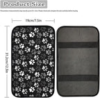 Dreaweet White Dog Paw Print Center Console Cover Cute Car Accessories for Women Soft Comfy Armrest Cover for Car Center Console Universal Arm Rest Cover for Car Truck SUV Sedan