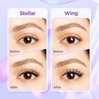Lash Extension Kit DIY Lash Clusters Kit Eyelash Extensions Individual Lashes Extensions with (Bond,Seal,Tweezers,132Pcs,Stellar+Wing,10-16mm)