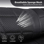 CAR PASS 3D Air Mesh Seat Covers for Car, Leather Car Seat Cover Front Seats, Breathable Foam Premium Leather Mesh Front Seat Covers Universal Fit for Cars Sedans Trucks Vans SUVs, All Black